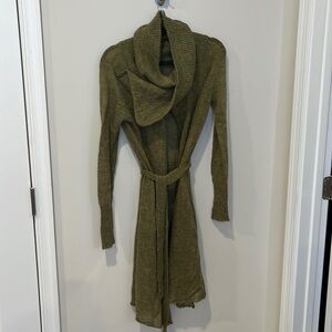 Anthropologie Shae Knit Cowl Neck Sweater Cardigan Size Small